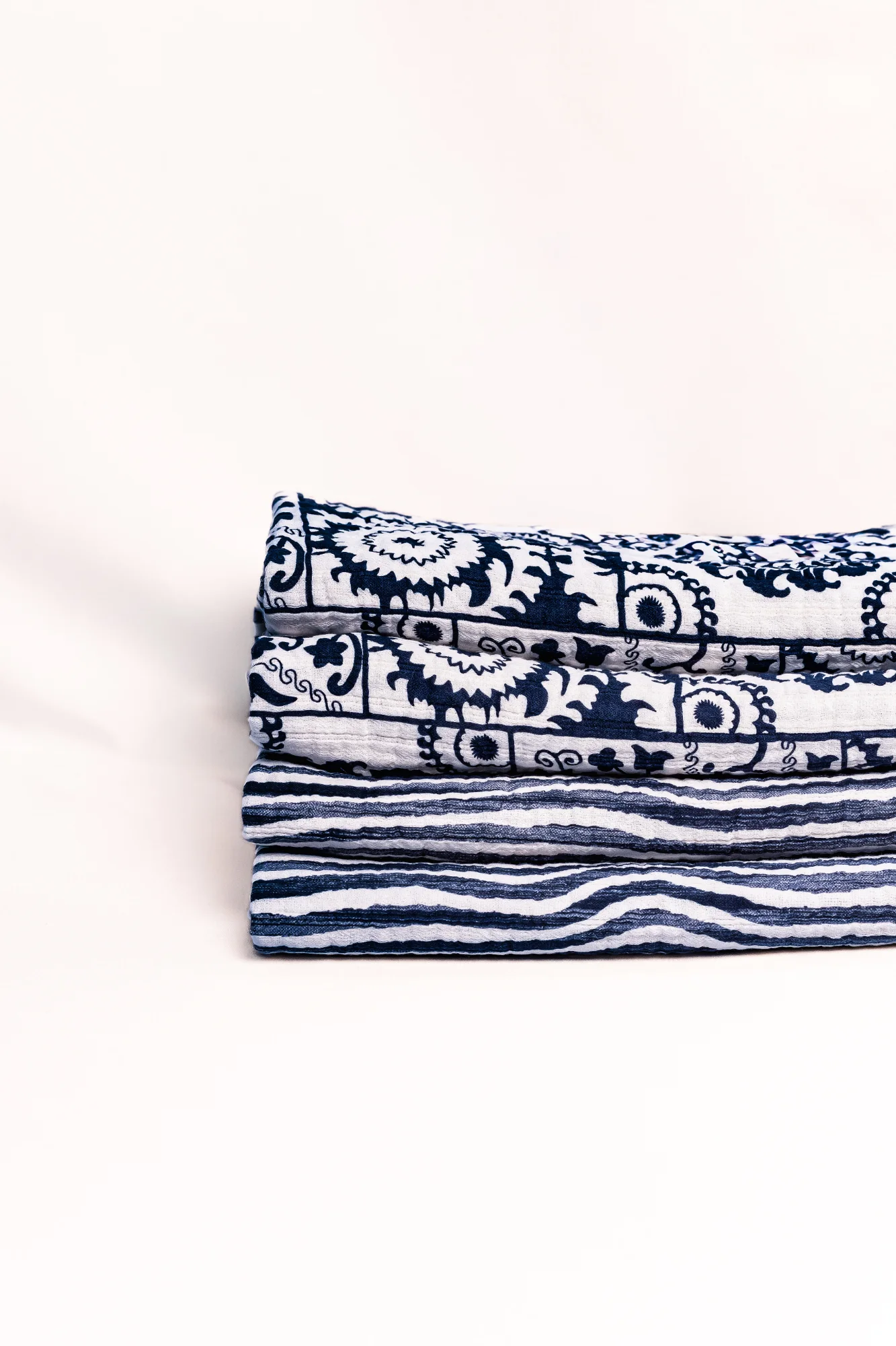 PREMIUM COTTON BLANKET-INDIGO GARDEN 2