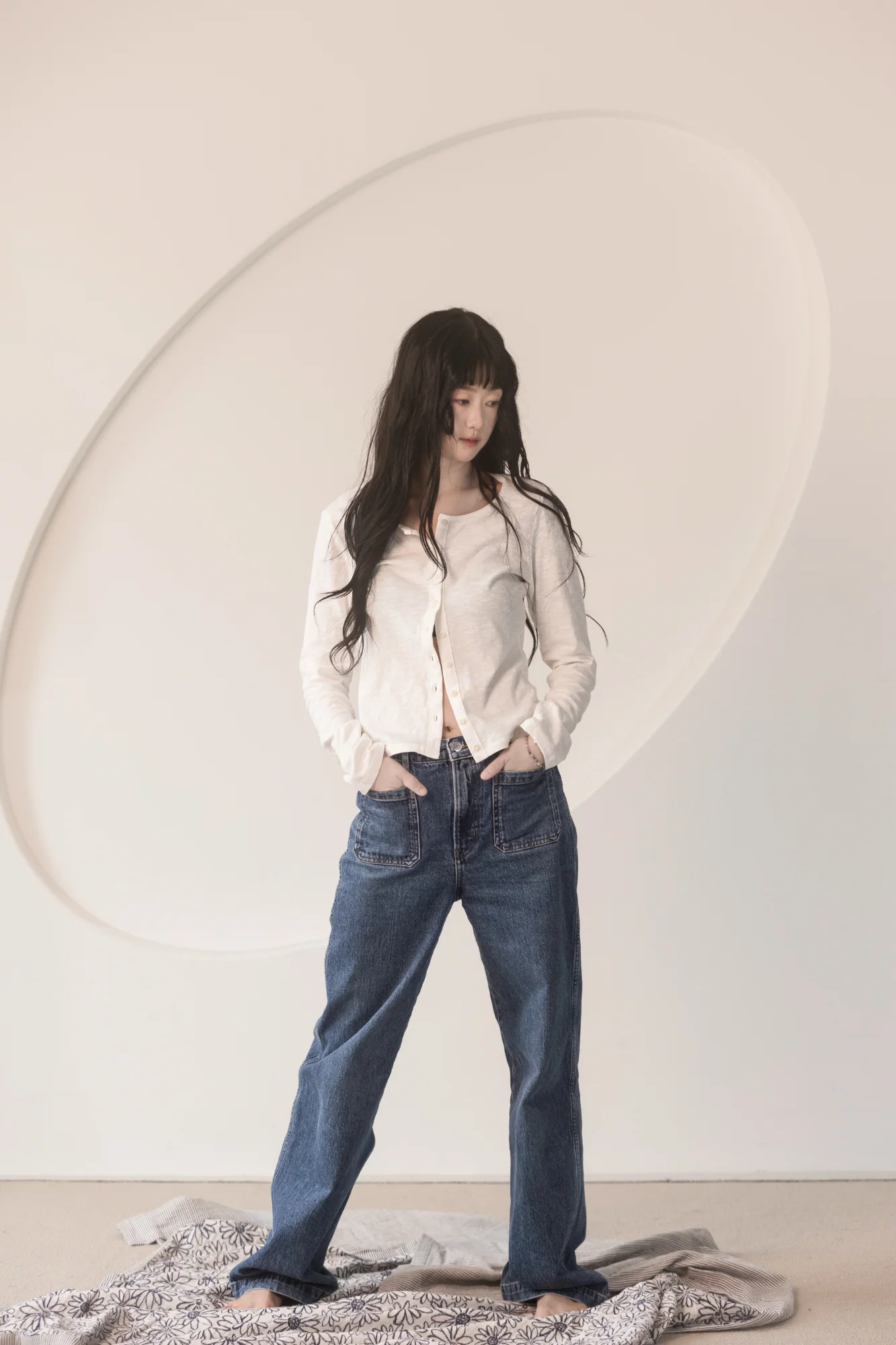 Premium Cotton Slub Cardigan-Close To You 2
