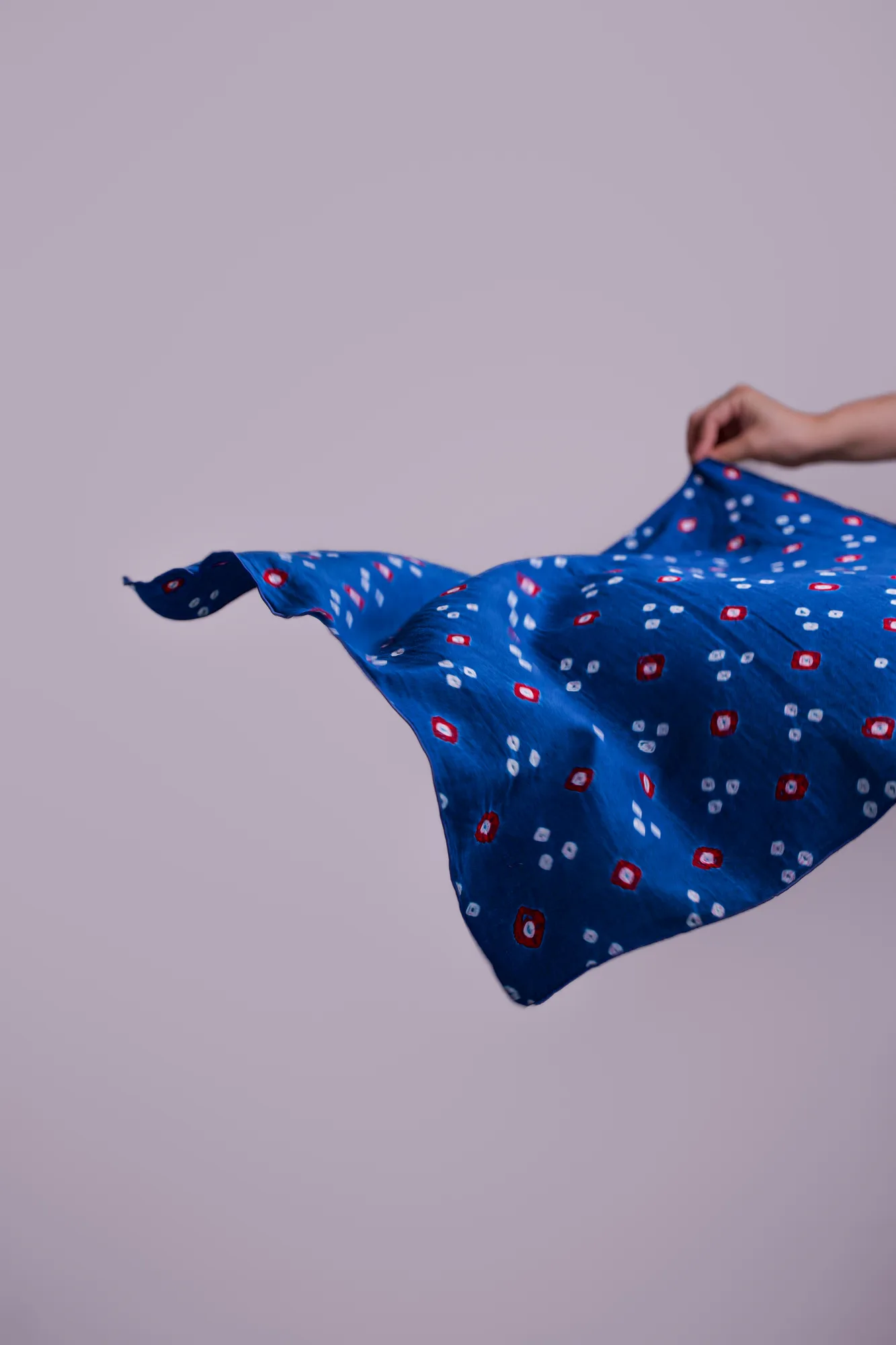 SOOM Natural-Dye Fabric tapestry & scarf -AQUA 3
