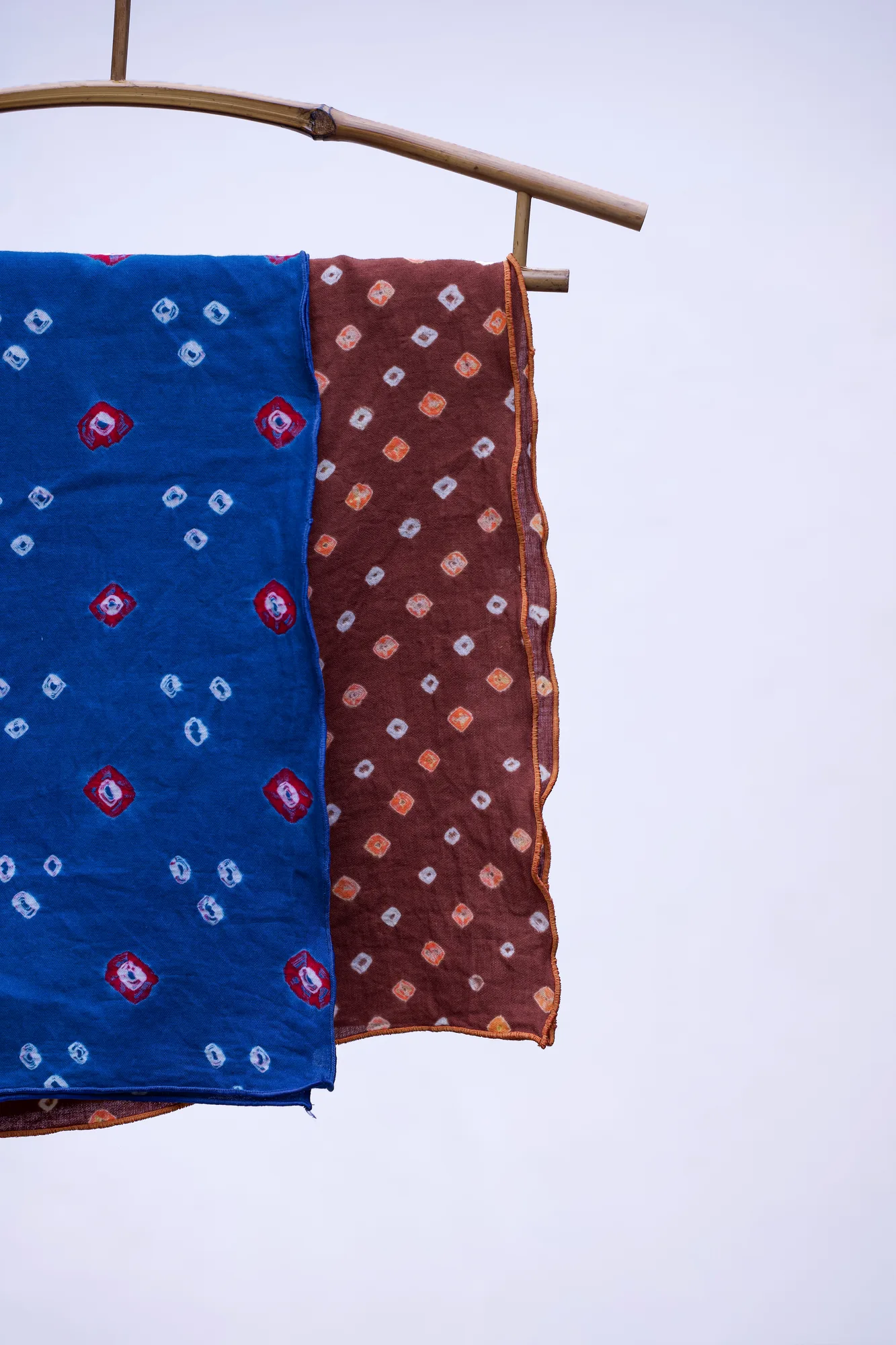 SOOM Natural-Dye Fabric tapestry & scarf -AQUA 5