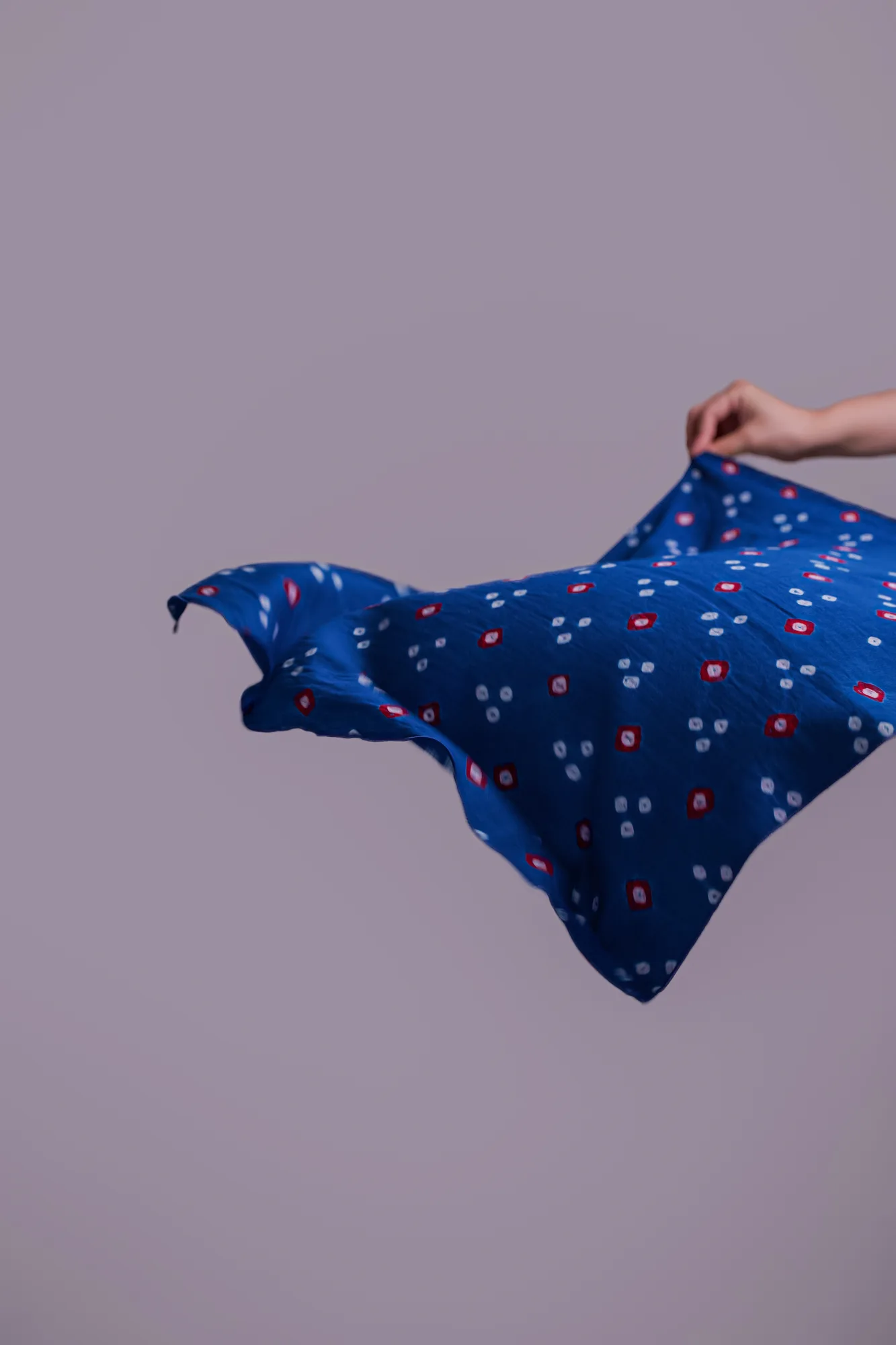 SOOM Natural-Dye Fabric tapestry & scarf -AQUA 9