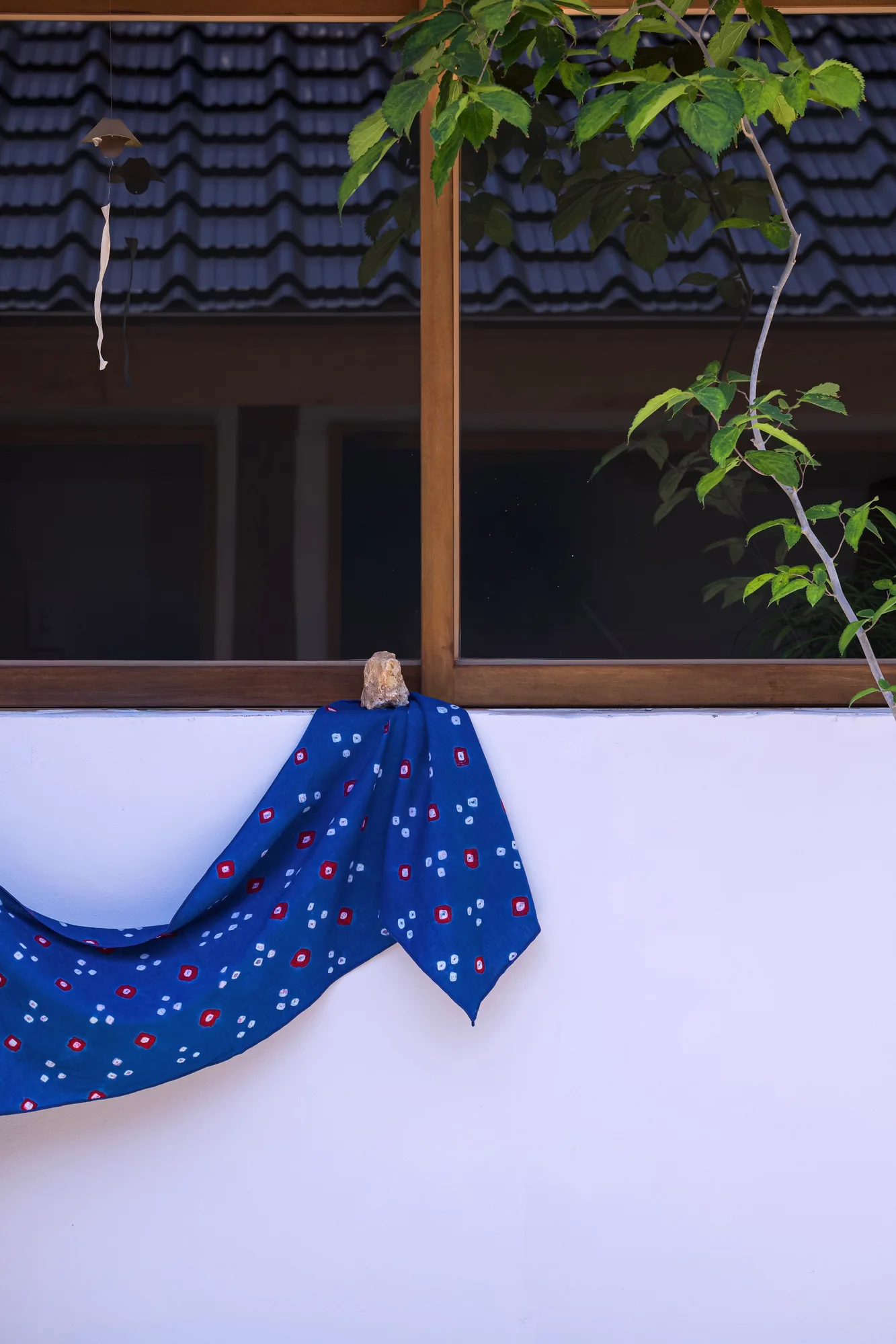 SOOM Natural-Dye Fabric tapestry & scarf -AQUA 10
