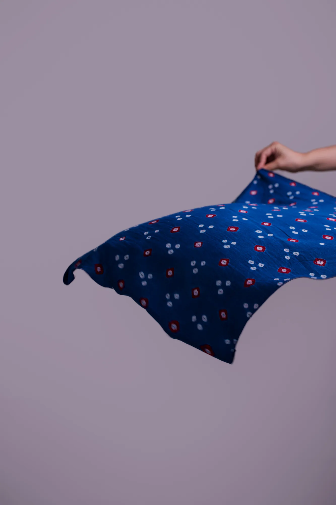 SOOM Natural-Dye Fabric tapestry & scarf -AQUA 14